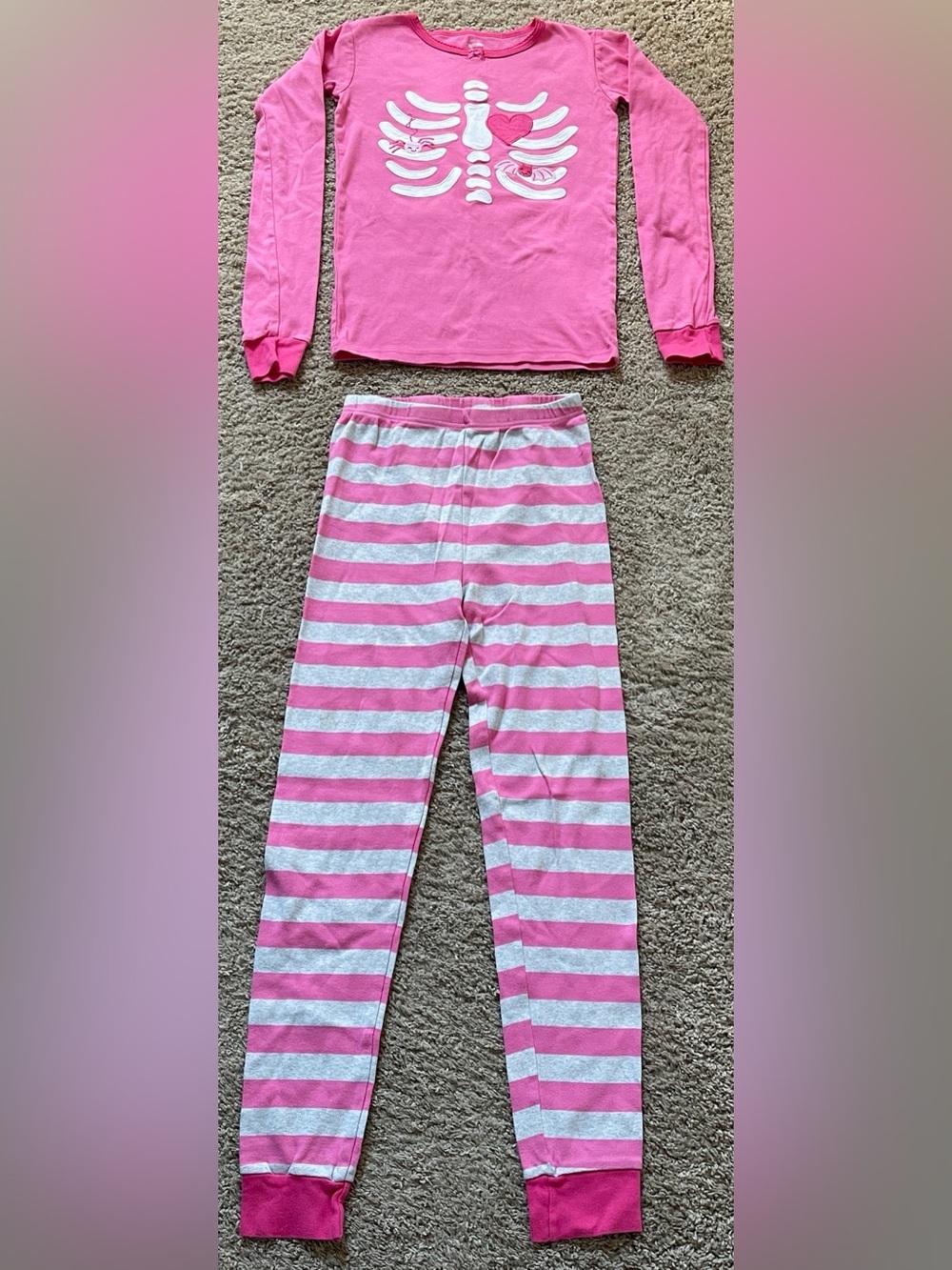 Gymboree 2 piece skeleton pajama set, 14